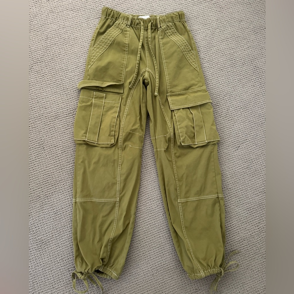 Zara Olive Green Cargo Joggers